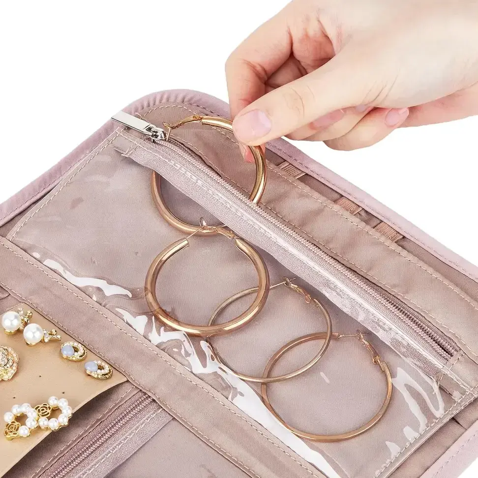 bracelets stored in the jewelry roll organizer