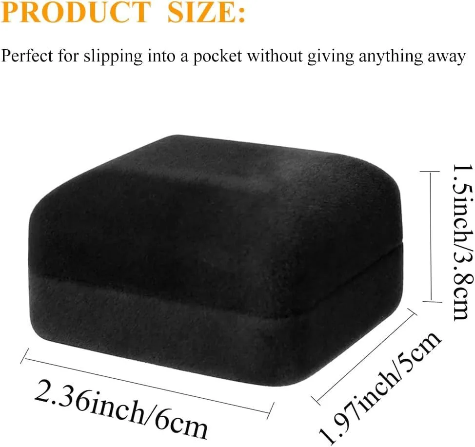 velvet LED ring box size, 2.36 x 1.97 x 1.5 inches