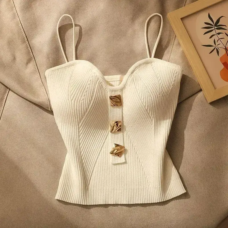 sculpted front of the rib knit cami top with a sweetheart neckline