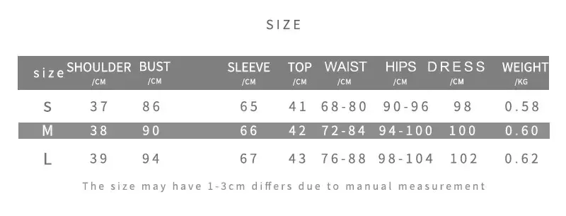 size chart in centimetres for the white lace two-piece set